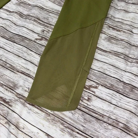Lululemon‎ Olive Green Leggings, Semi Capri Style Leggings Size 4 - Excellent - Picture 2 of 9